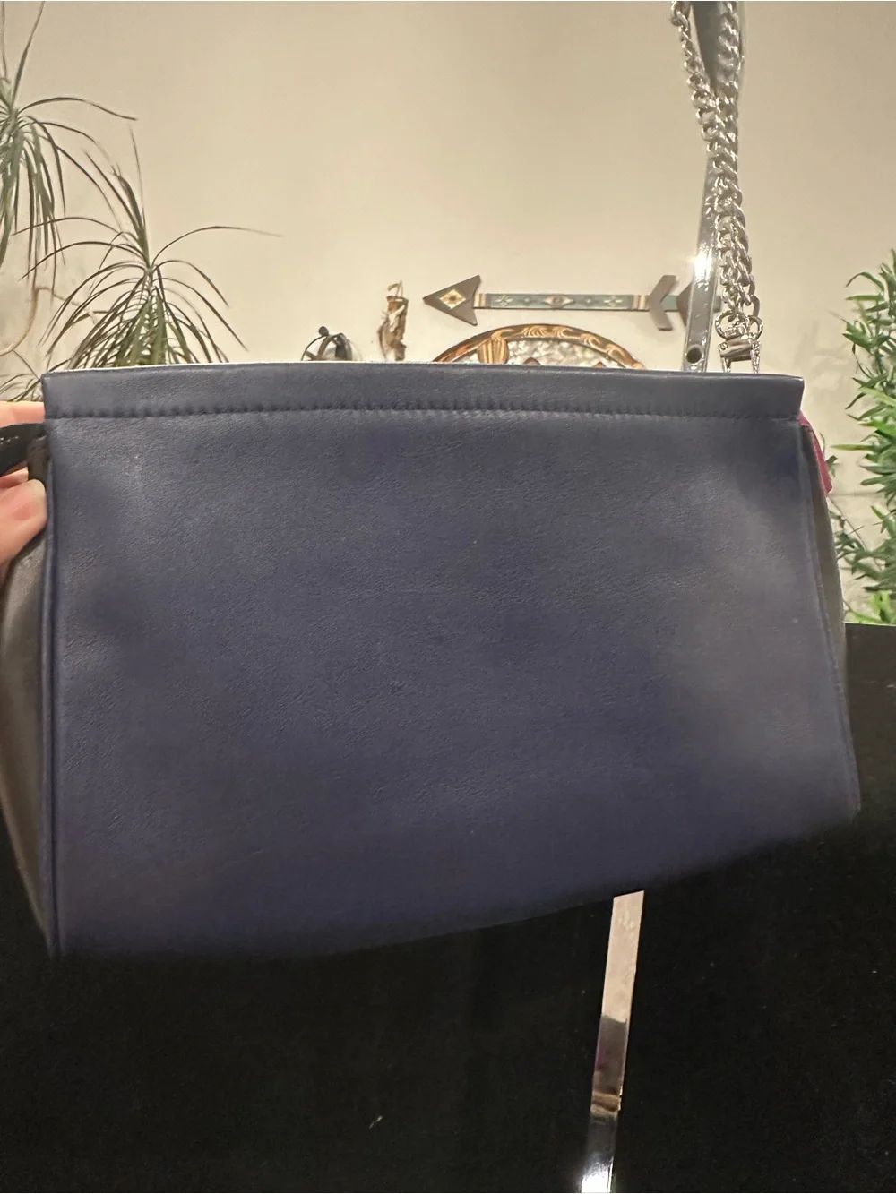 Coach #284 Legacy ColorblockTwo-Tone Pink and Purple Leather Large clutch